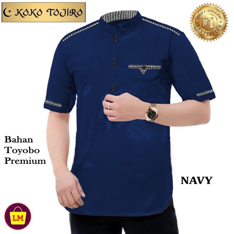 KOKO TOJIRO BAJU KOKO PRIA KOKO TOJIRO LENGAN PENDEK BAJU MUSLIM PRIA