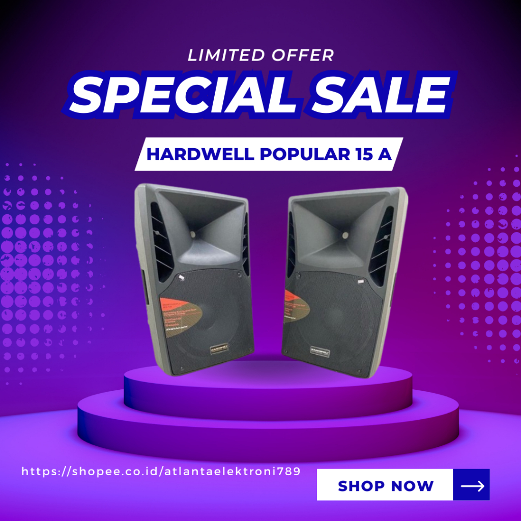 SPEAKER AKTIF HARDWELL POPULAR 15 A / POPULAR15A / POPULAR-15A 15 INCH GARANSI RESMI HARDWELL