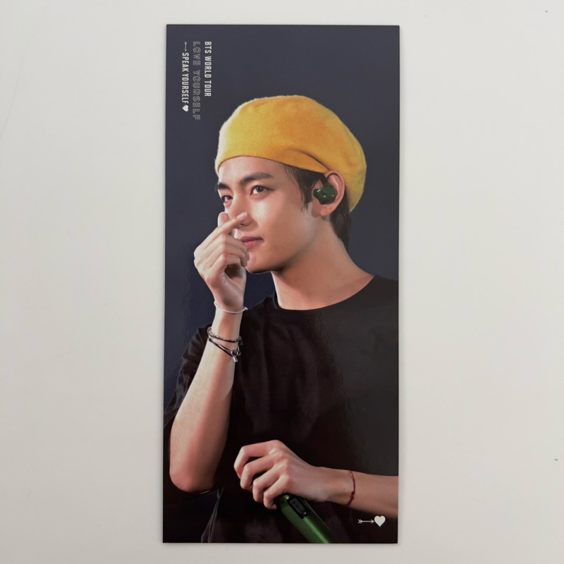 BTS 방탄소년단 World Tour Love Yourself LY Speak Yourself London DVD Photo Bookmark Book Mark V Kim Taehy