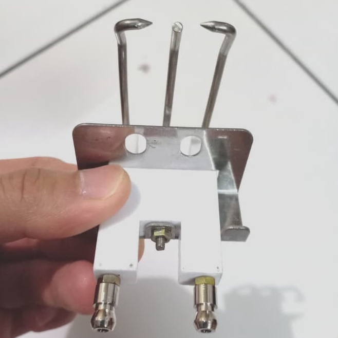 Paling Popular Busi Jarum Pemantik Pematik Elektroda Keramik Ceramic Gas LPG NG 3 Kaki Pin Siku Kuku