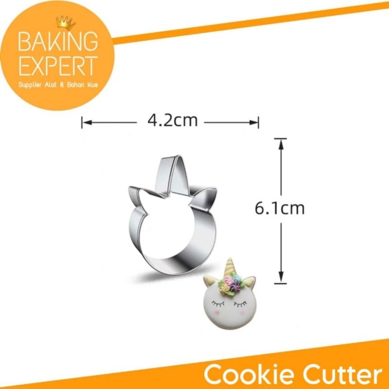 Cookie Cutter karakter kepala unicorn little pony cetakan kue kering nastar bento fondant kartun kud