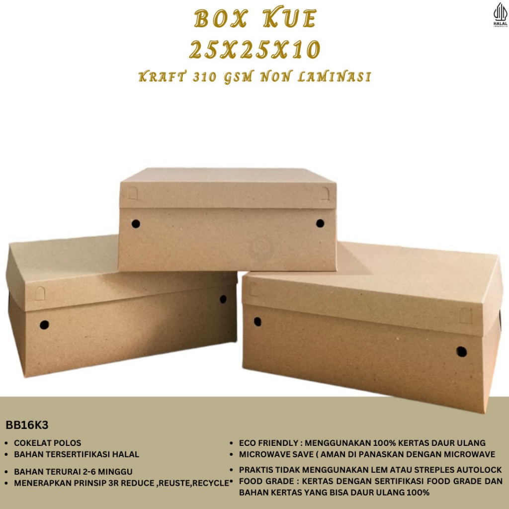 

Dus 25x25 Dus Cake Dus Tumpeng Box Cake (BB16K3-25X25X10 Cm)