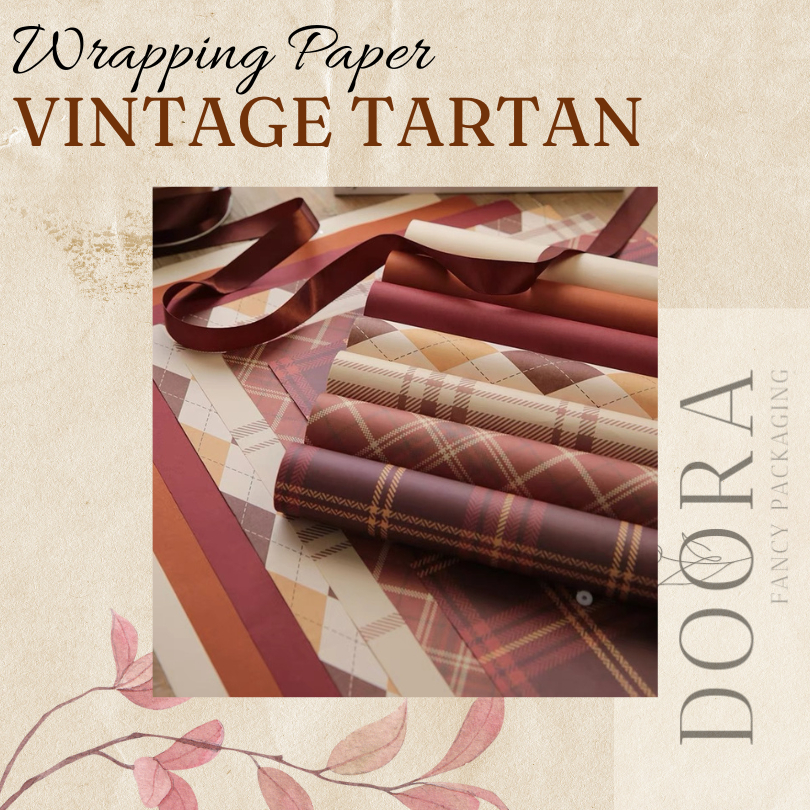 

Kraft Paper Wrapping Paper Vintage Tartan