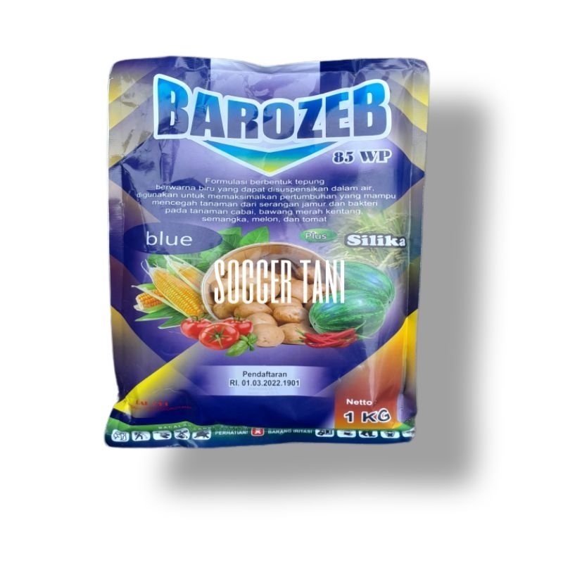 Fungisida Barozeb Mankozeb Biru+Silika 1Kg -Original