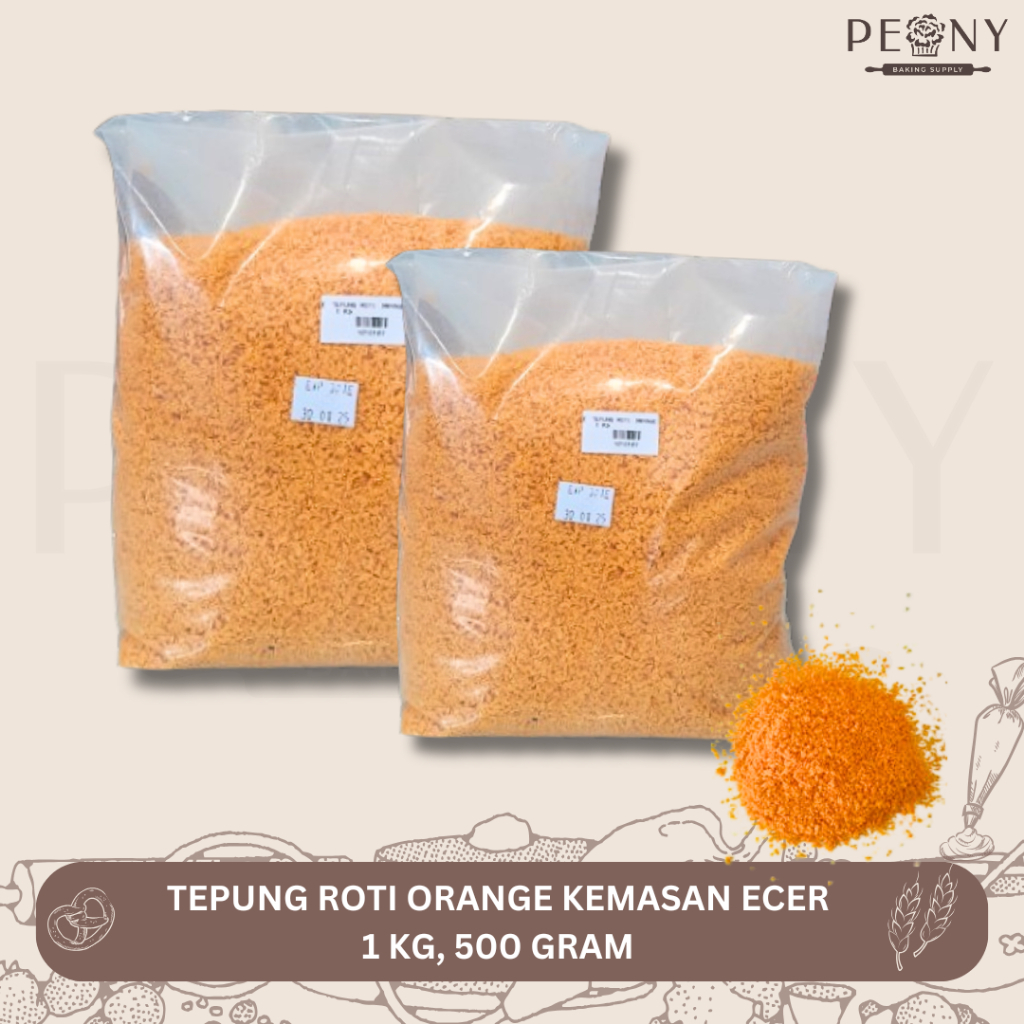 

TEPUNG ROTI ORANGE KEMASAN ECER / TEPUNG PANIR / TEPUNG ROTI SATU WARNA