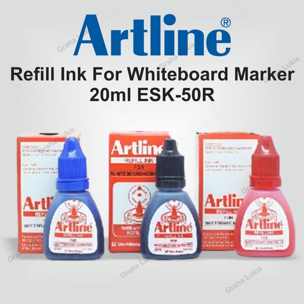 

ARTLINE Refill Ink / Tinta Isi Ulang For Whiteboard Marker Botol Plastik 20 ml ESK-50R