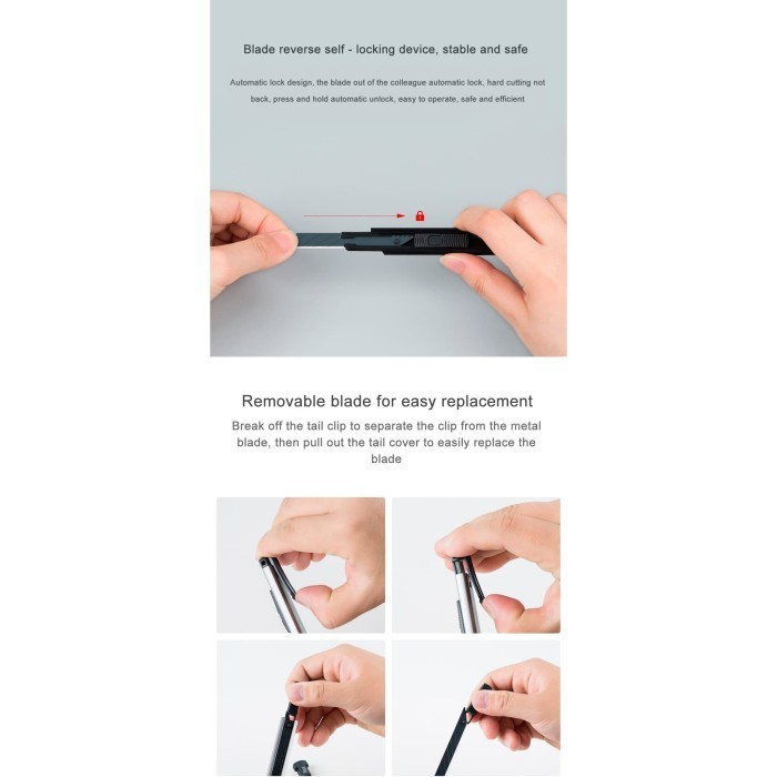 

Menakjubkan Youpin Fizz Aluminum Alloy Art Cutter Self Locking Pisau Cutter Gilaa!!!