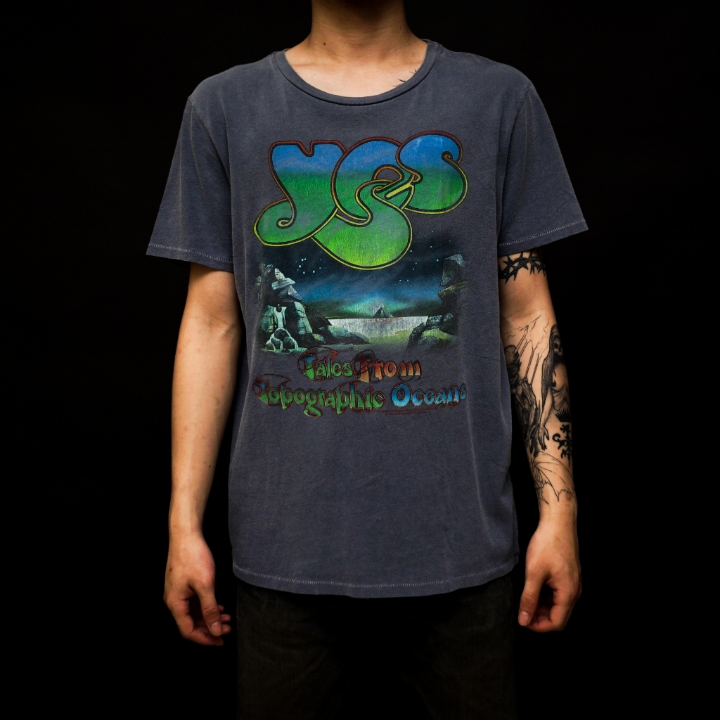 YES Vintage Tales From Topographic Ocean 1973/2016 Single Stitch By Junk Food Tee