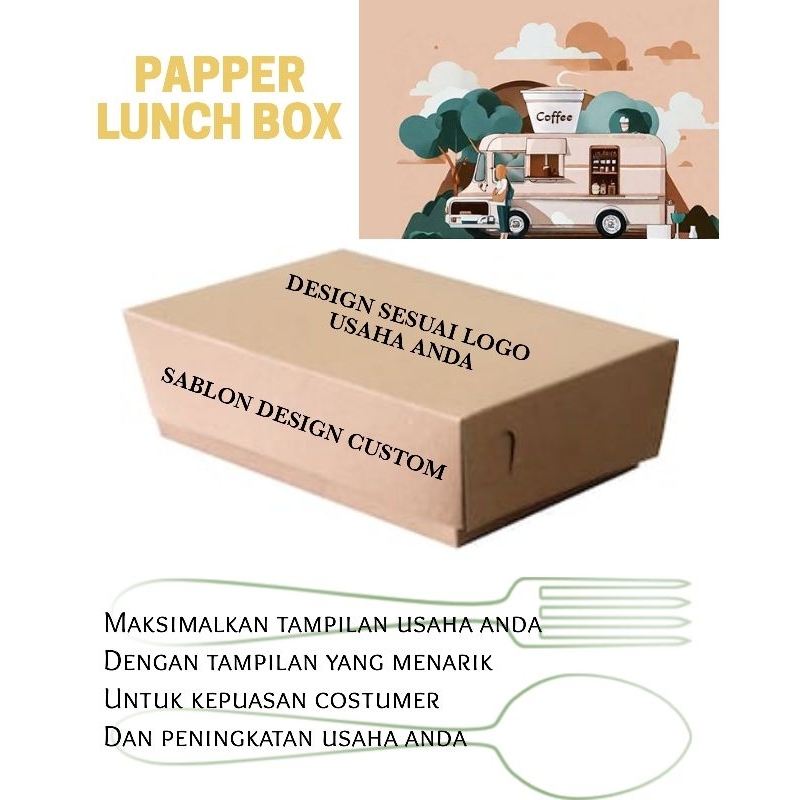 

PAPPER LUNCH BOX KOTAK MAKAN BOX MAKAN KOTAK MAKANAN DESAIN CUSTOM SENDIRI