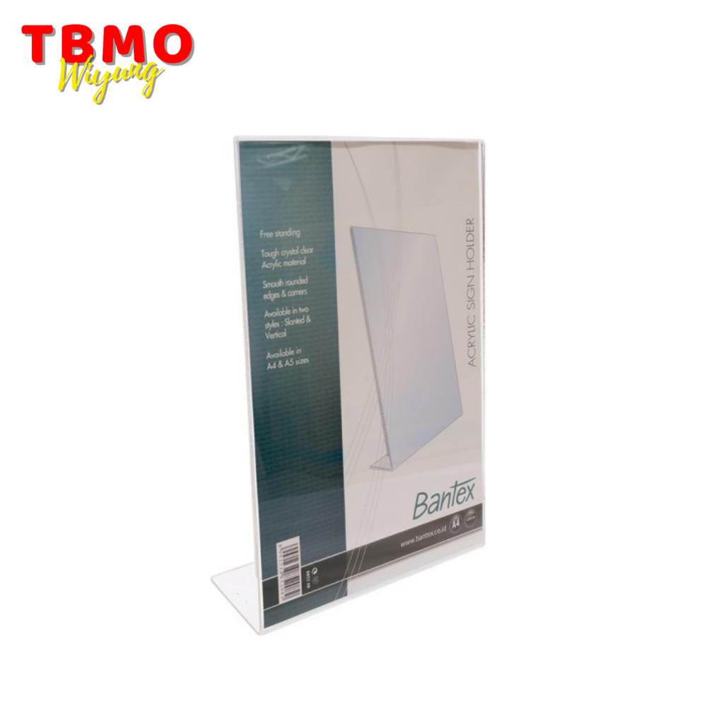 

TBMO Bantex A4 Acrylic Slanted Display 8852 08 Sign Holder Papan Akrilik