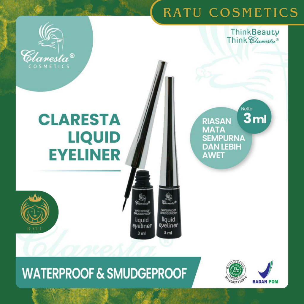CLARESTA Liquid Eyeliner 3mL || Kosmetik Mata