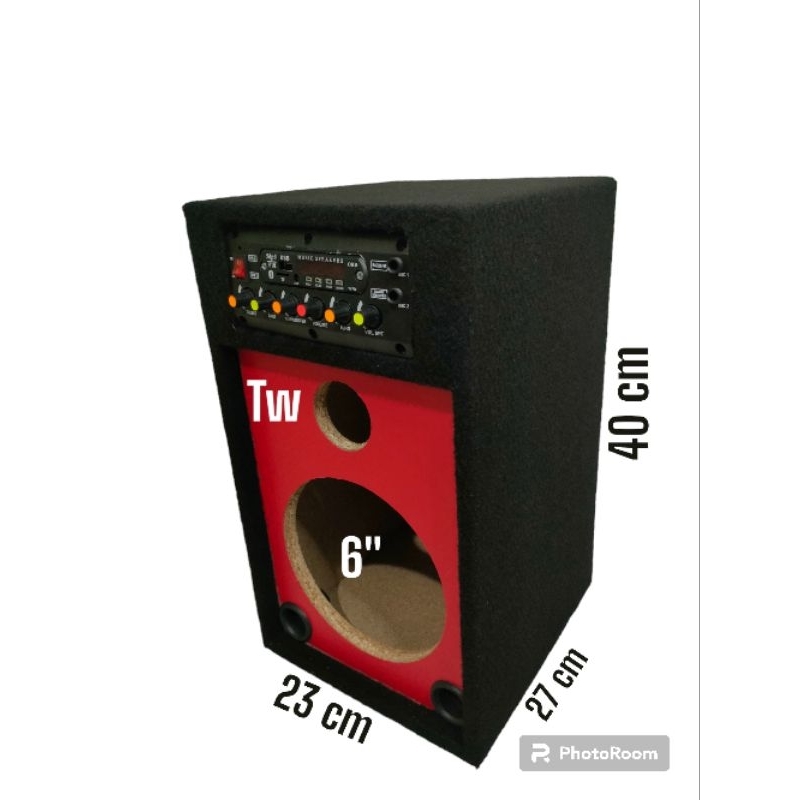 Box Speaker 6 Inch dan Tweeter + Tempat Ampli / Mesin Power