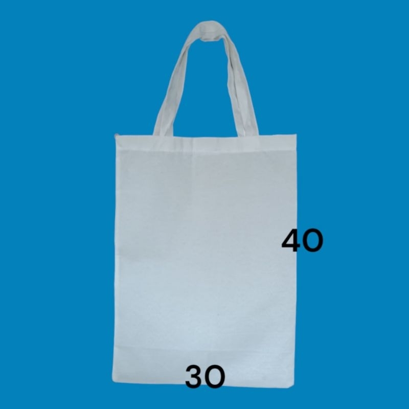 Tas blacu / Tote bag putih polos / Tote bag blacu ukuran 30x40