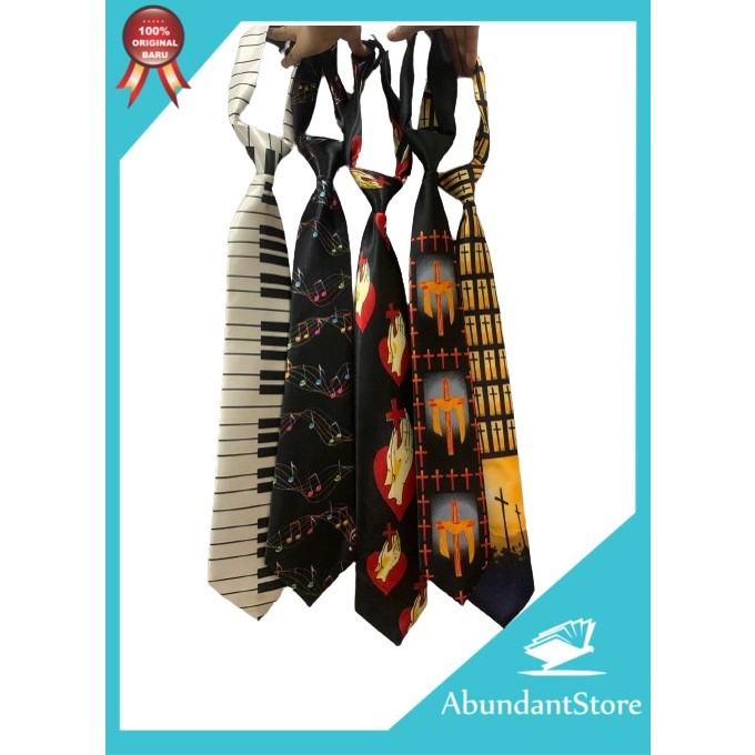 Dasi Rohani - Dasi motif Musik - Dasi Salib - Dasi Panjang - Dasi Premium