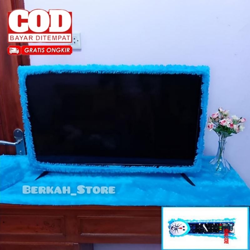 Cover/Bando TV Polos Uk 17-32 inch Dan Uk 40-43 inch 1 Set Plus Taplak Meja TV Dan Sarung Remot Kara