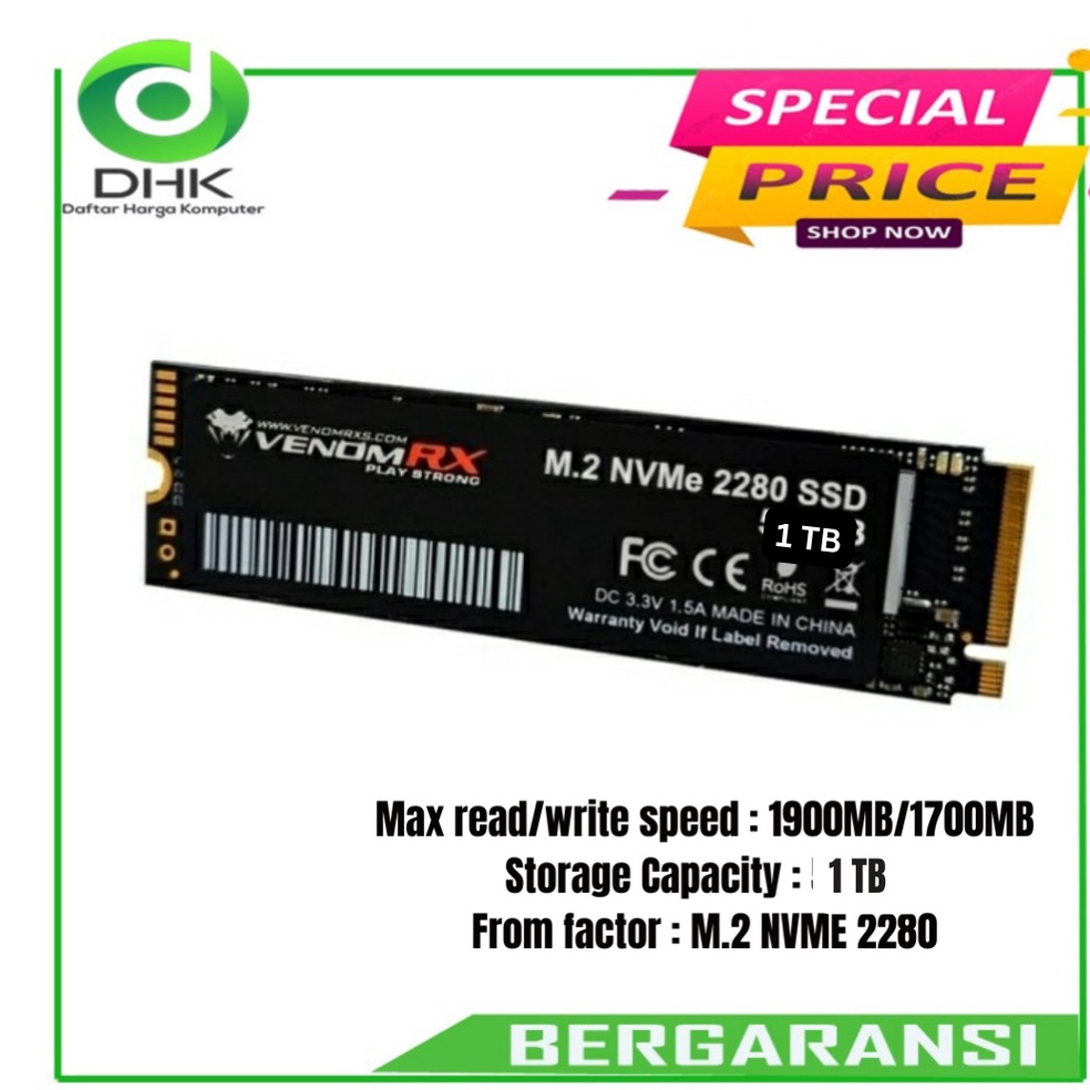 Jangan Ketinggalan order SSD VenomRX NVME 1TB