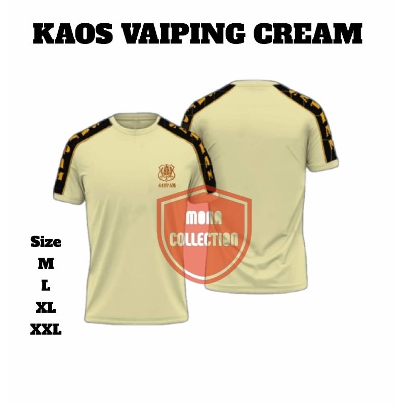 kaos satpam terbaru. kaos security cream. kaos satpam cream. kaos satpam coklat