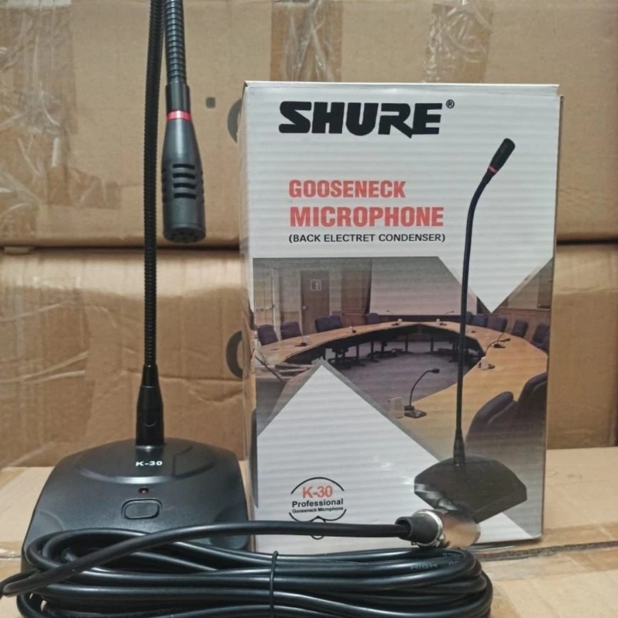 Mic Kabel Meja / Podium Shure High - Tech Tanpa Bell Ting Tong TERBAIK