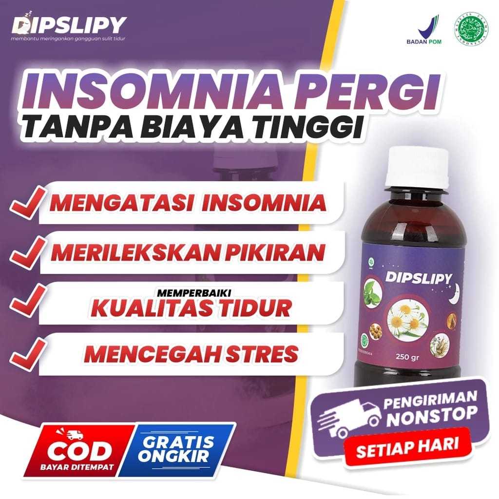 

NO.1 PROMO SAMPAI HARI INI !!! DIPSLIPY - Madu Tidur Original Herbal Insomnia Untuk Mengatasi Susah Tidur dan Stress Stres serta Gelisah Overthinking Depresi dan