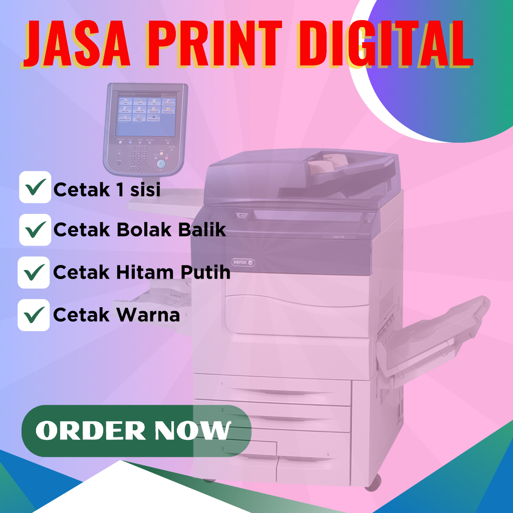 

PRINT / CETAK BUKU WARNA A4 DAN A3 DIGITAL ( PRINTER LASER )