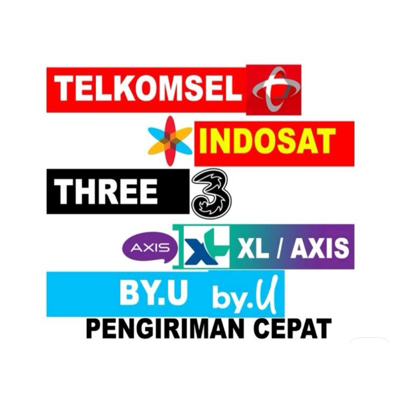 voucher pulsa all operator telkomsel indosat three xl