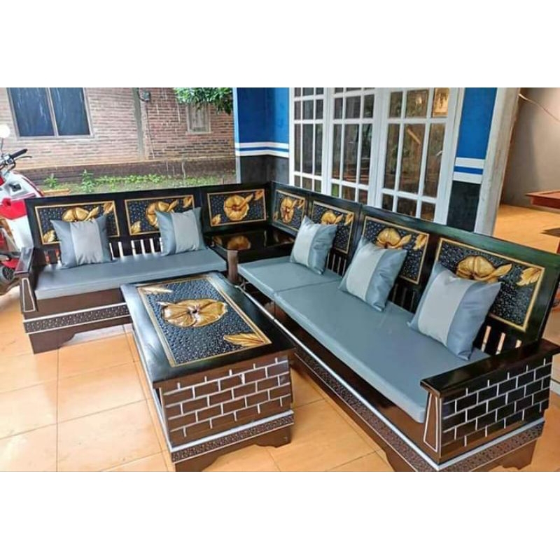 Kursi Sudut Piramida Set Leter L jati Tpk Kualitas