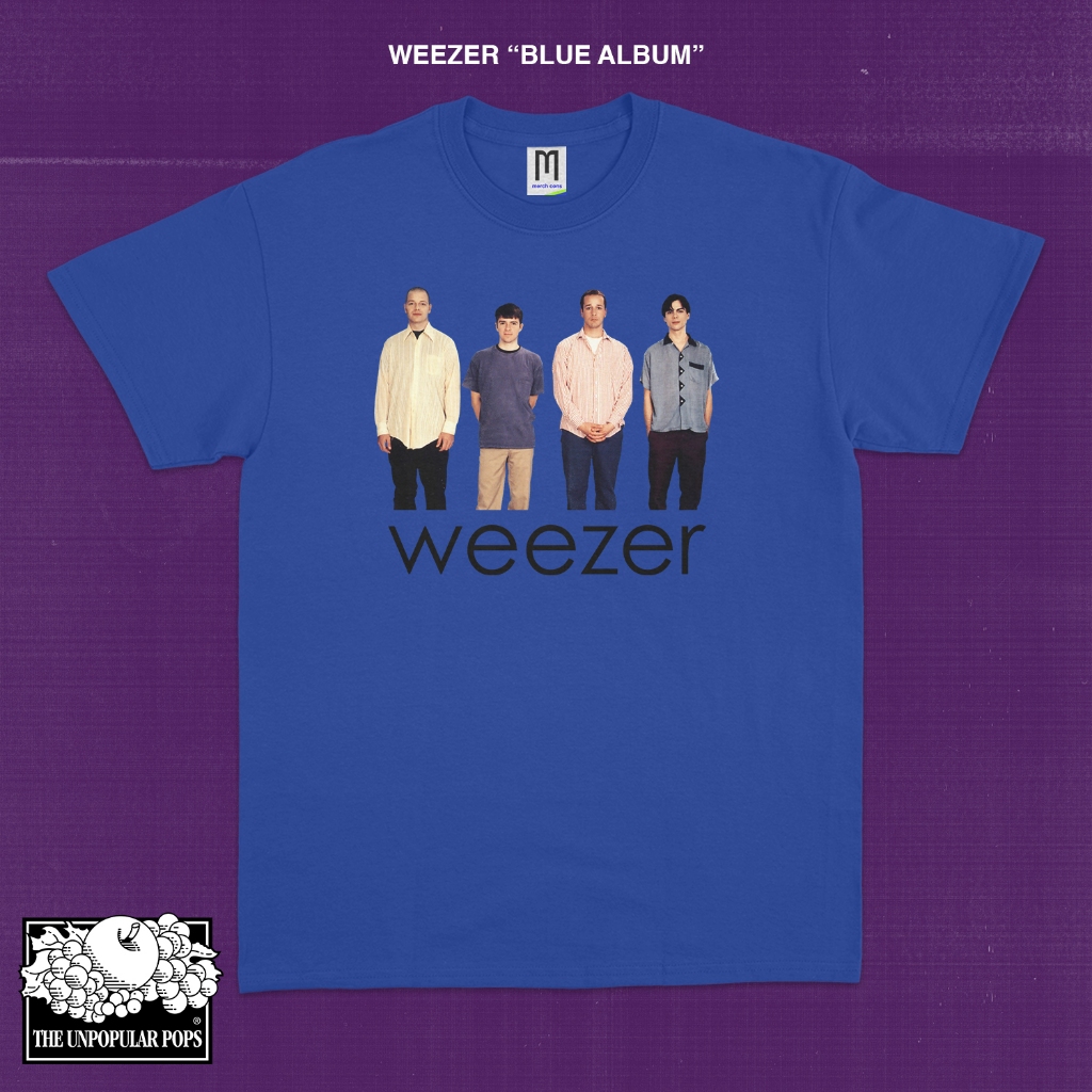 Kaos T-Shirt Baju Band WEEZER - BLUE ALBUM Nirvana Green Day Foo Fighters