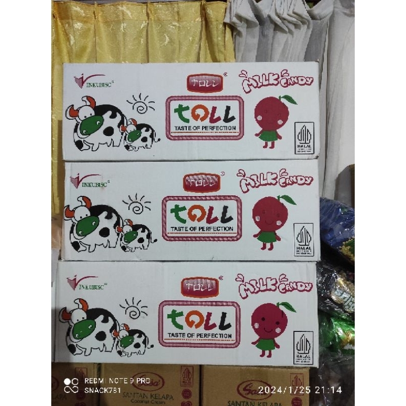 

1dus permen susu tol aneka rasa buah