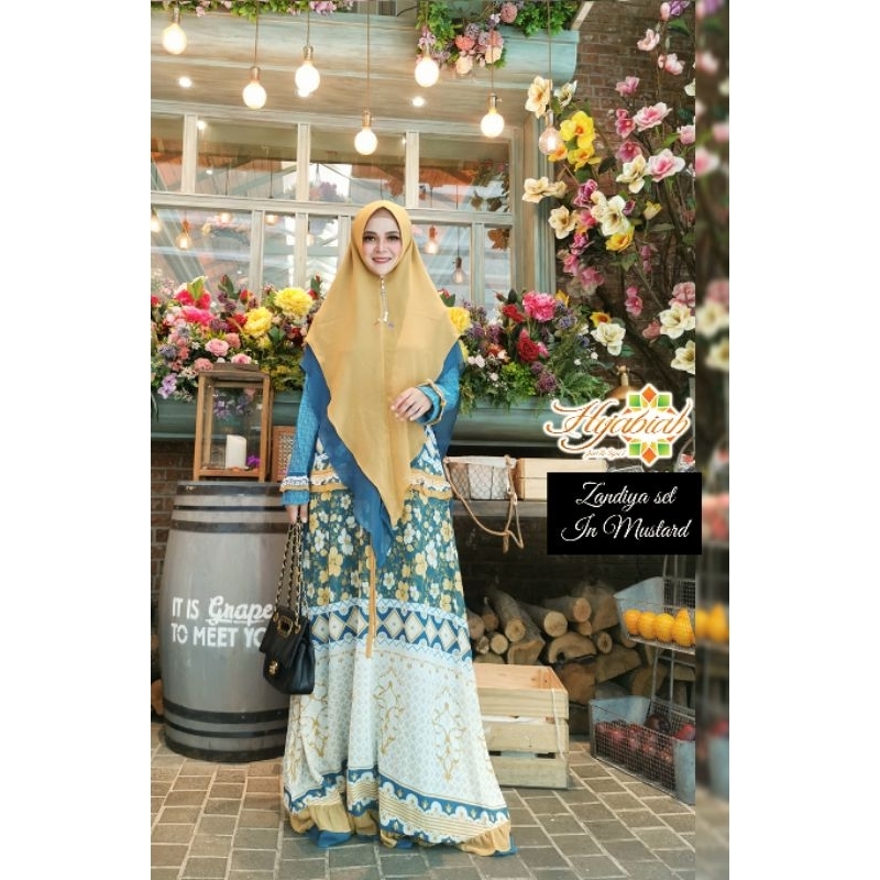 Hijabiah set syari zandiya set in Mustard
