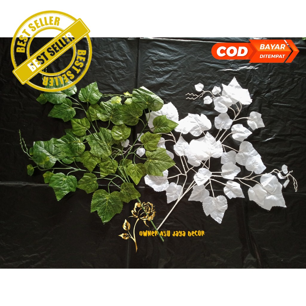 1 LUSIN DAUN ANGGUR PLASTIK DEKORASI / DAUN PLASTIK / DEKORASI / DAUN ARTIFICIAL / HOME DECOR