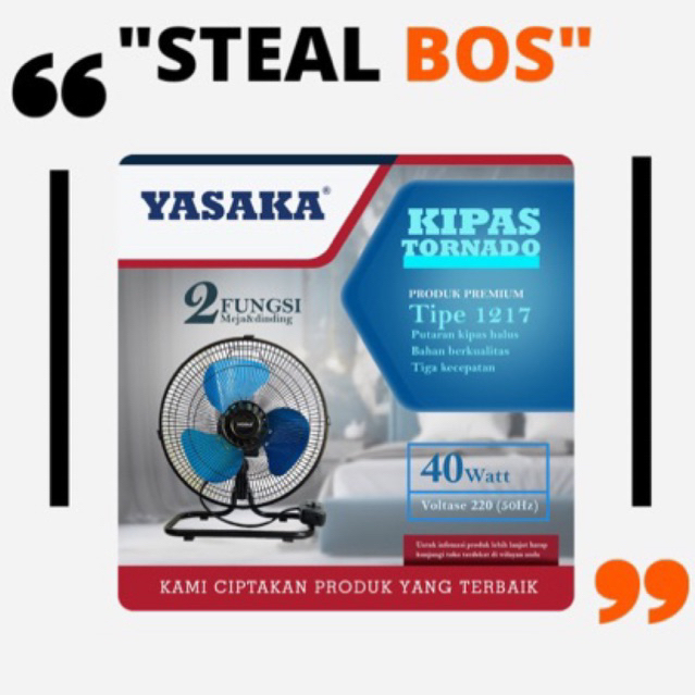 kipas angin yasaka tornado 12 inch 2in1/kipas tornado yasaka 12inch 2in1(1217)