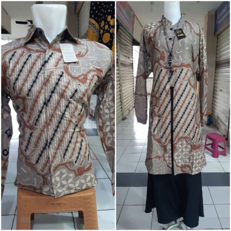 kemeja batik couple gamis