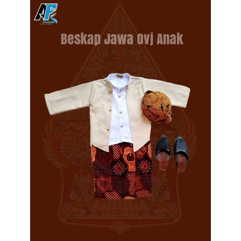 Kostum OVJ Baby Newborn/Beskap Jawa Tedak Sinten Anak/Kostum Adat Nusantara/Babycloth Photo Drop