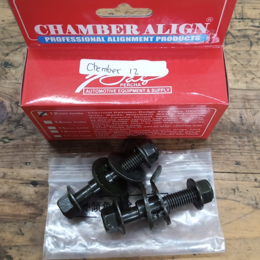 Baut Chamber spooring 12mm baut chamber spooring Baut Mur Chamber Align 1kotak isi 2