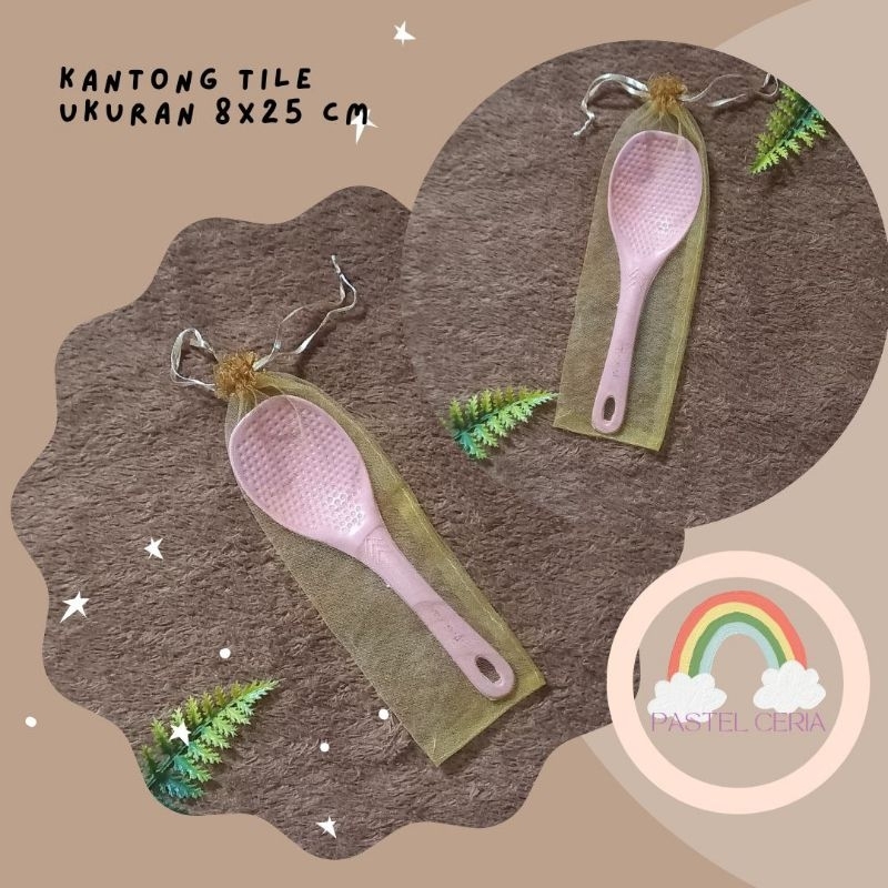 Bungkus Tile Untuk Souvenir Kipas Best Seller - Kantong Tile Serut