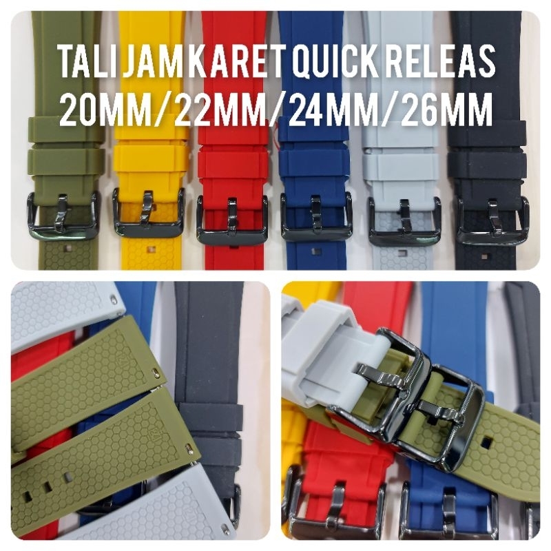 Strap tali jam tangan karet Quick Release for Ac/Expidition/guess/Bonia/dll  original