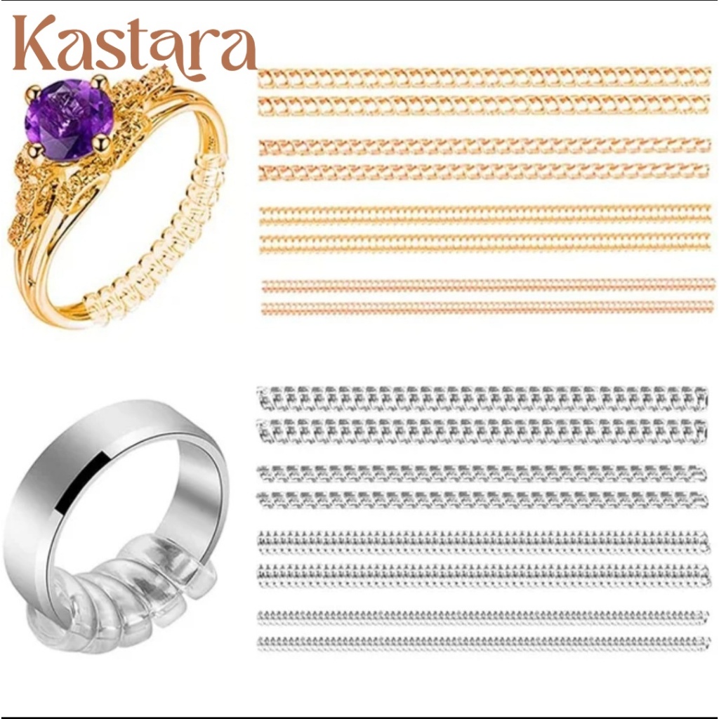 Ring Sizer Pengganjal Pengatur Ukuran Cincin Kebesaran Bentuk Spiral (Ring Adjuster) Silikon Spiral