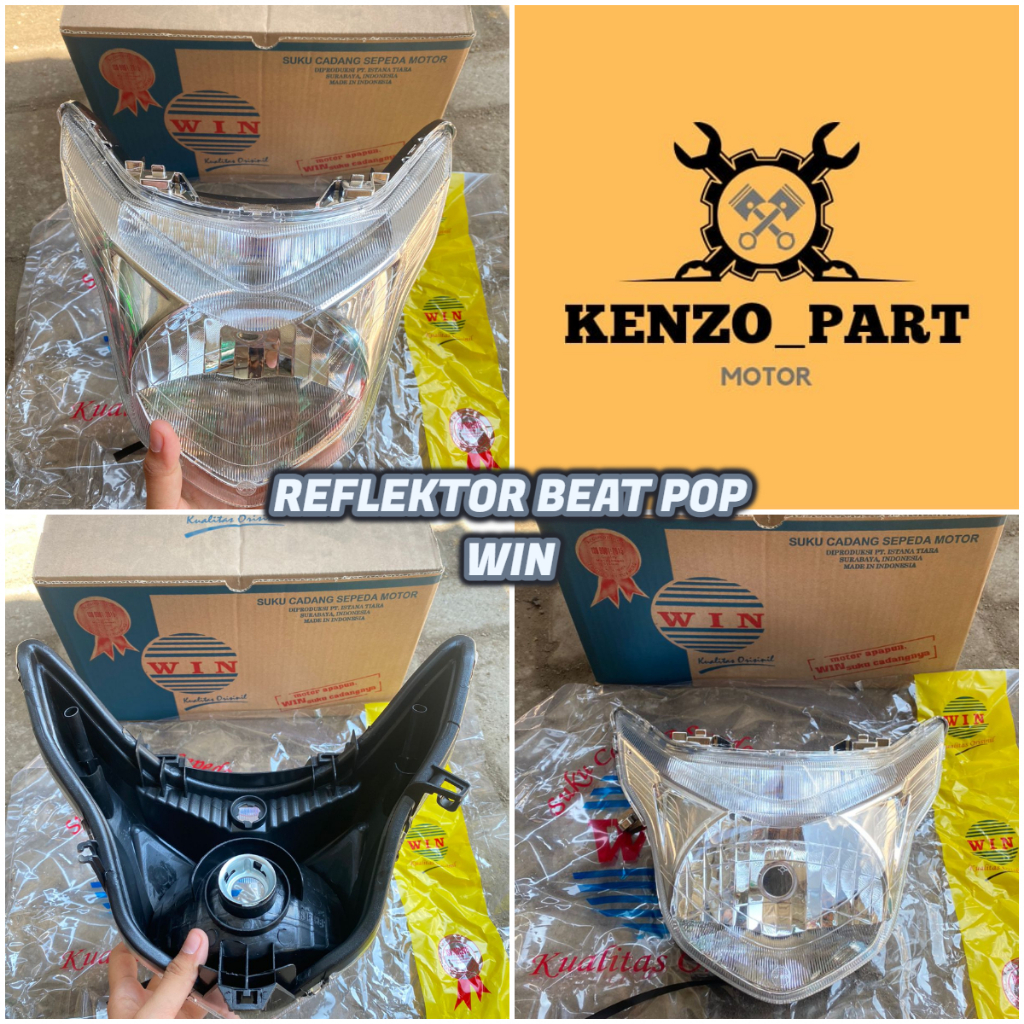 REFLEKTOR LAMPU DEPAN / HEADLAMP BEAT POP MERK WIN || LAMPU DEPAN / REFLEKTOR BEAT POP WIN