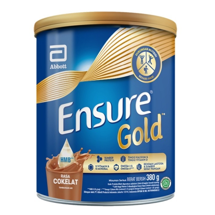 

ENSURE GOLD COKELAT SUSU NUTRISI DEWASA CAN 380G | ENSURE GOLD COKELAT SUSU NUTRISI DEWASA CAN 380 GRAM