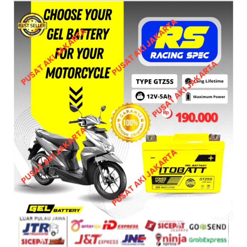 ITOBATT GTZ5S- BEAT-XEON-SUPRA X125-MIO SOUL-MEGA PRO MONO-SPACY-