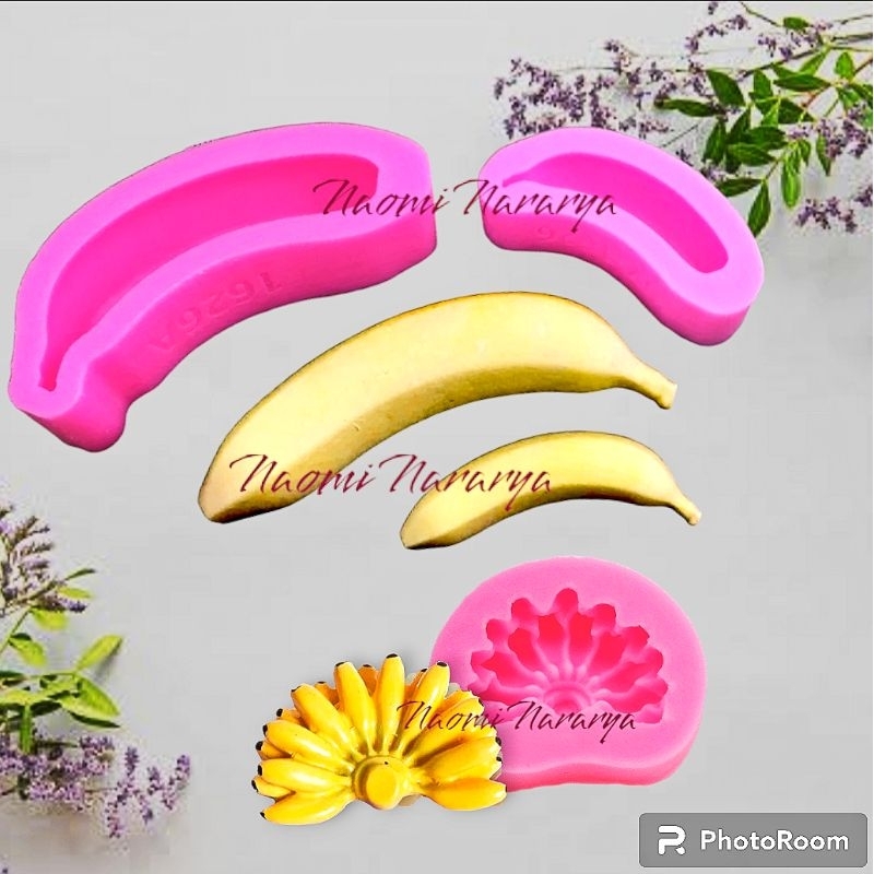Cetakan silikon puding Fondant coklat Pisang