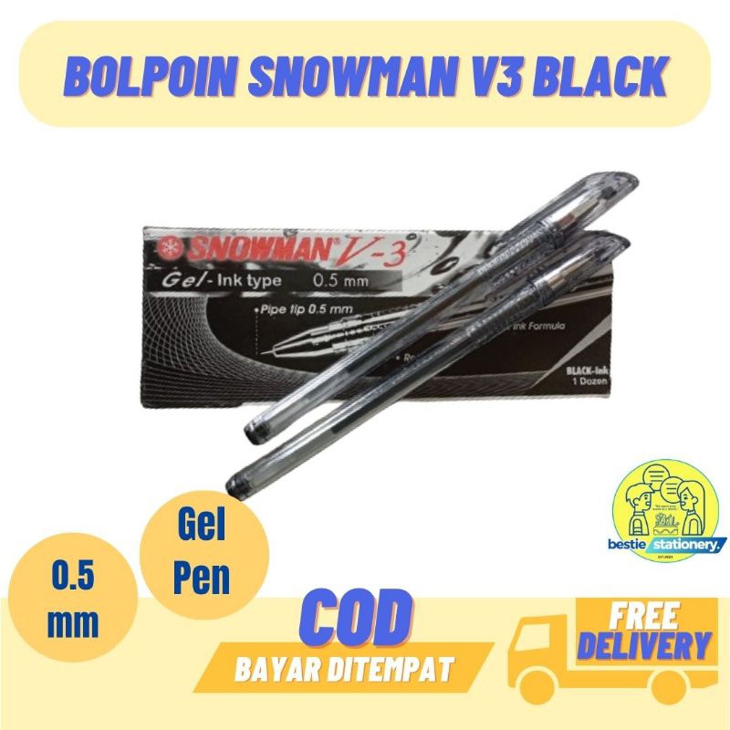 

JUAL SATUAN Bolpoint Snowman V3 Hitam & Biru