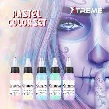 Xtreme Tinta Tato, Xtreme Pastel Color Set Tattoo 1oz (5pcs )