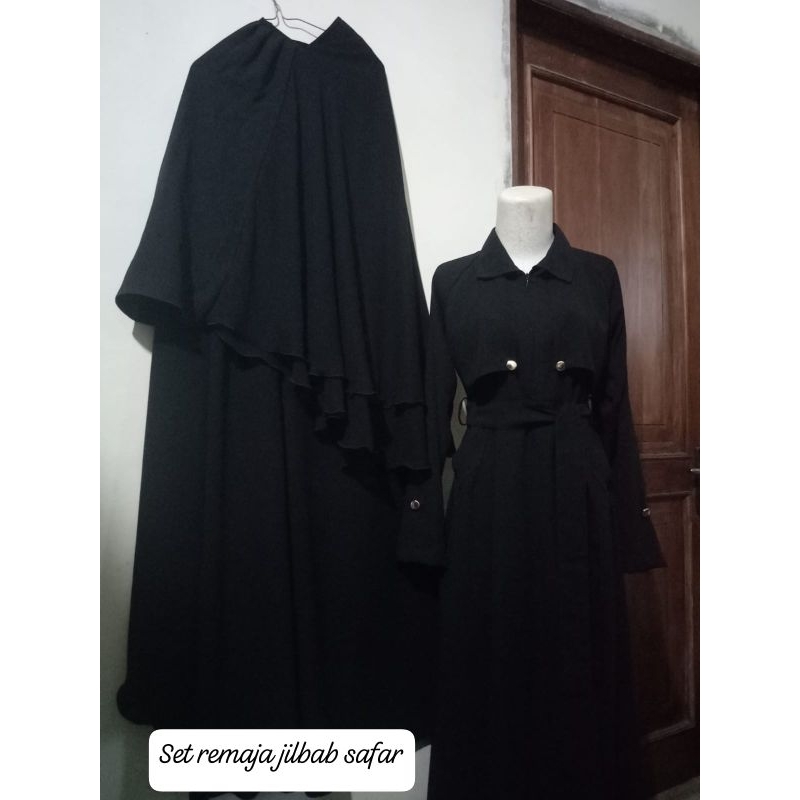 Set Remaja Trendy( baju plus jilbab safar)