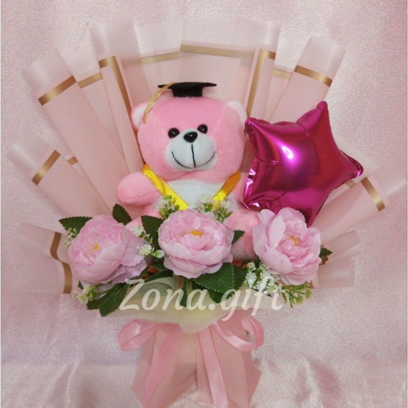 Buket Boneka Balon Wisuda dan Ulang tahun kado Hari Guru