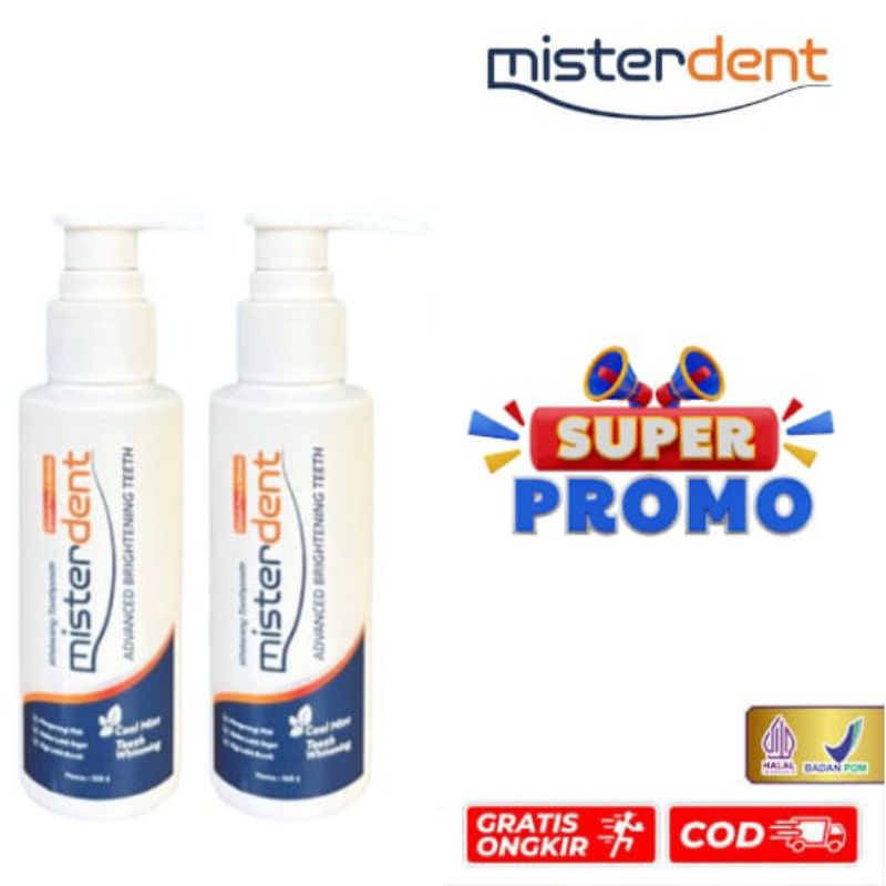 GRATIS ONGKIR - Misterdent pemutih gigi misterdent pasta gigi pemutih penghilang karang gigi dan bau