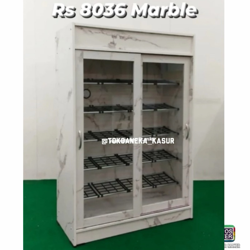 KHUSUS DENPASAR-BALI.Rak Sepatu 2Pintu Sliding RSS 8036