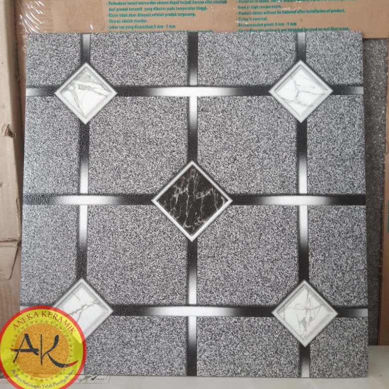 Grosir Keramik Lantai Teras Garasi Kasar Matt Motif Hexagon 4x4 Hummer Grey 8QV