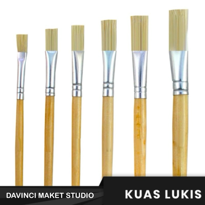 

(satuan) Kuas Lukis Flat 1 2 3 4 5 6 7 8 9 10 11 12 - Paint Brush Flat Tip