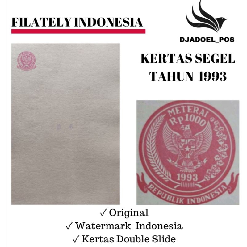 

KERTAS SEGEL TAHUN 1993 Double Asli